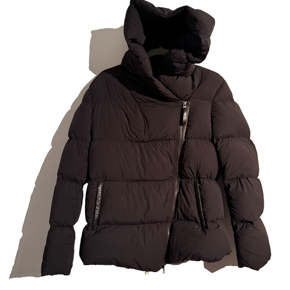 Mackage Jackets & Blazers - Mackage Montreal Large Down Puffer Coat Leather Accents Assymetrical Zipper